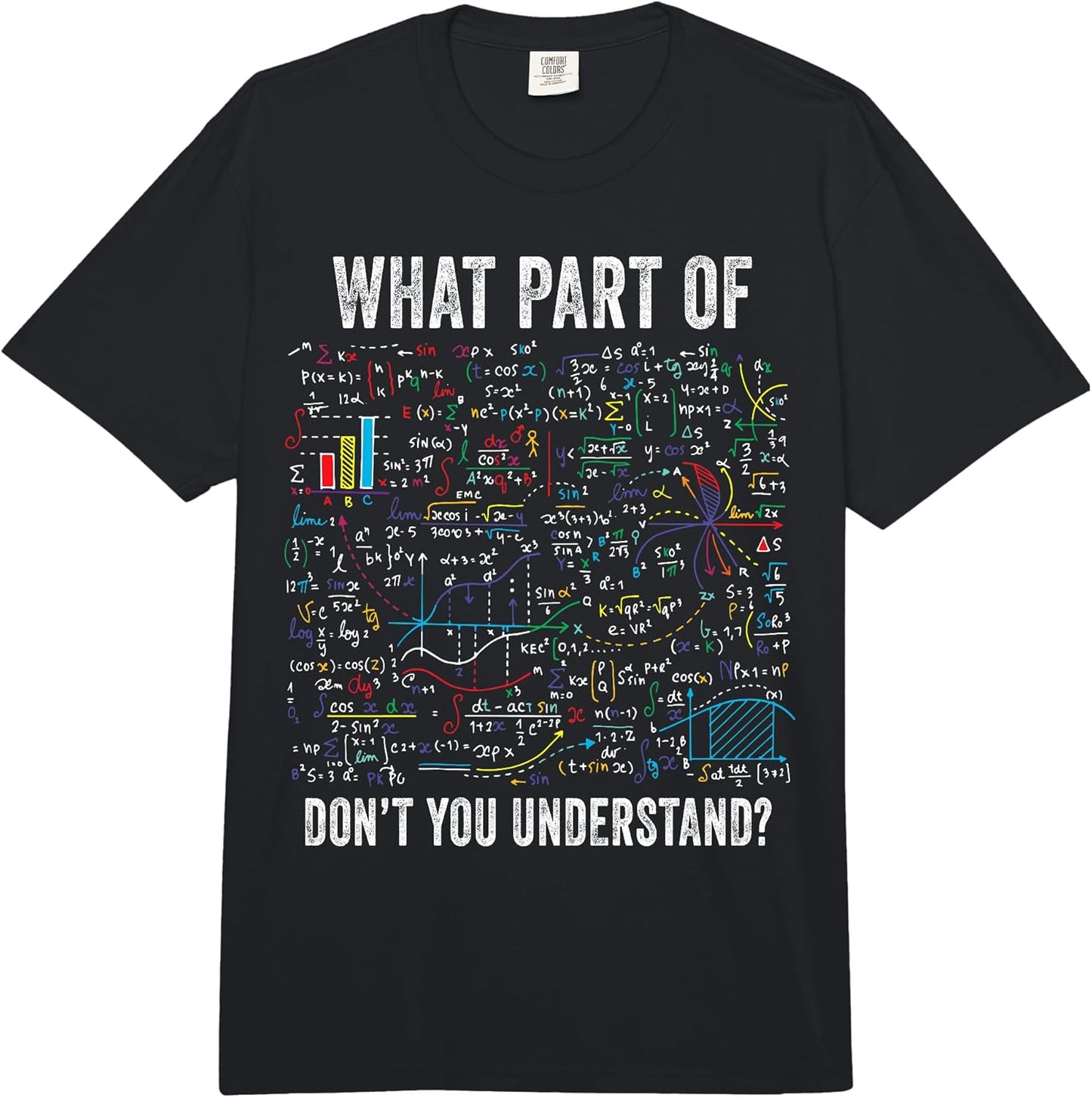 What Part of Don’t You Understand Funny Math Sarcastic Comfort Colors Adult Heavyweight T-Shirt