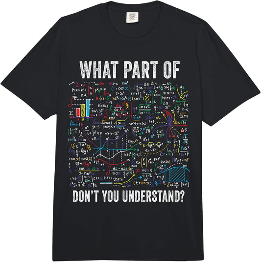 What Part of Don’t You Understand Funny Math Sarcastic Comfort Colors Adult Heavyweight T-Shirt