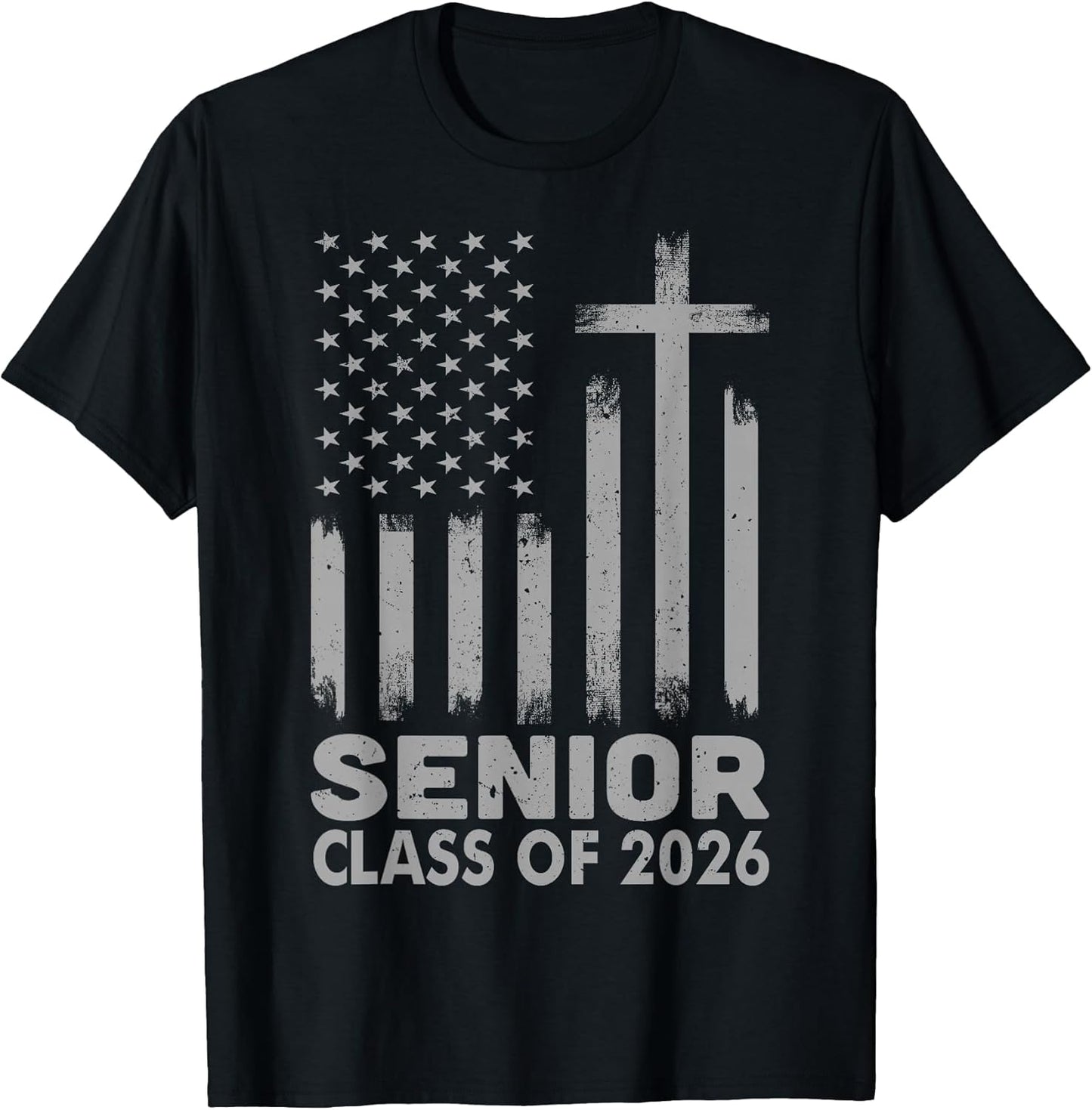 Senior Class of 2026 USA Flag Christian Graduation 2026 T-Shirt