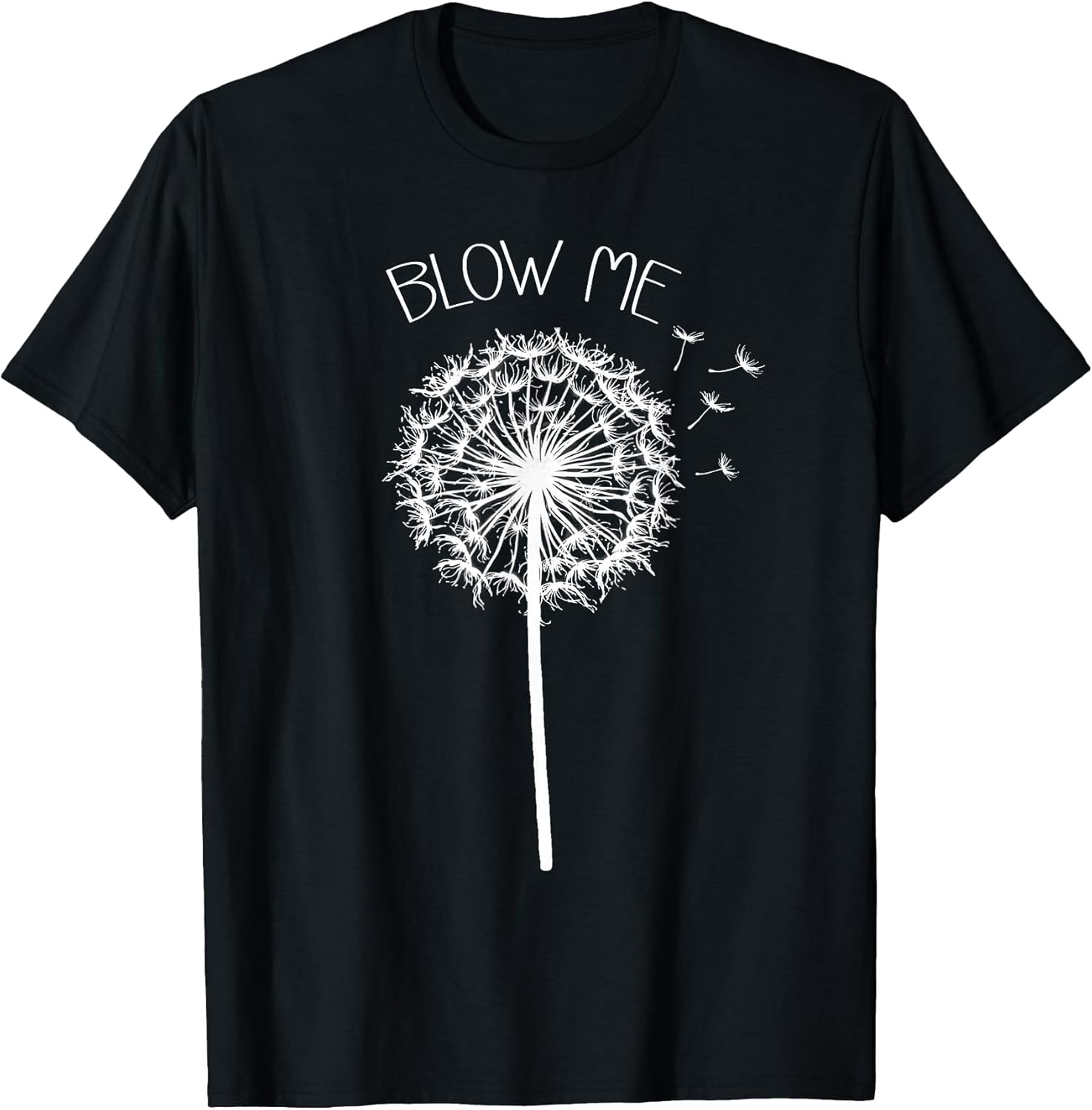 Retro Vintage Blow Me Dandelion Funny Minimalist Graphic T-Shirt