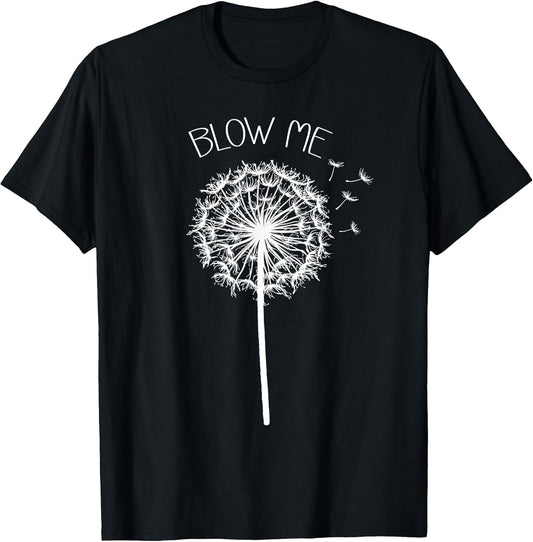 Retro Vintage Blow Me Dandelion Funny Minimalist Graphic T-Shirt
