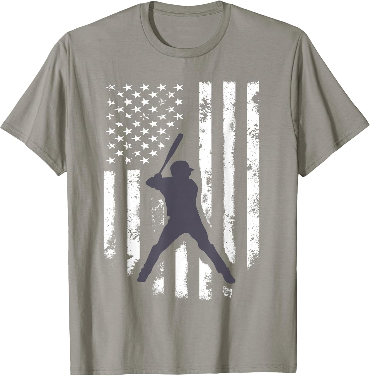 American Flag Baseball Shirt Cool Distressed Jersey Gift Tee T-Shirt