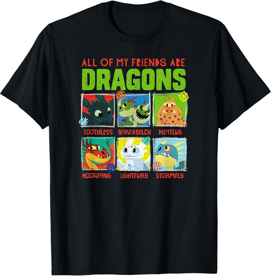 3 Hidden World Dragon Friends T-Shirt