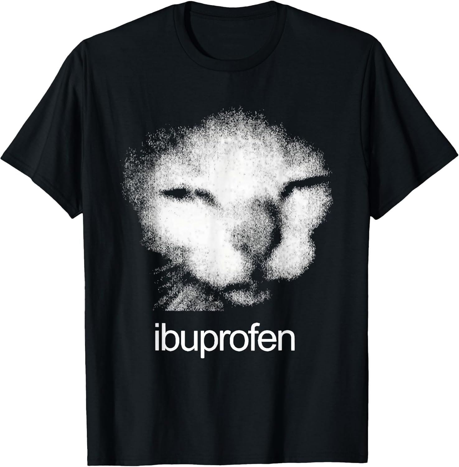 Funny Ibuprofen Cat Meme with Cringe Ugly Feline Face T-Shirt