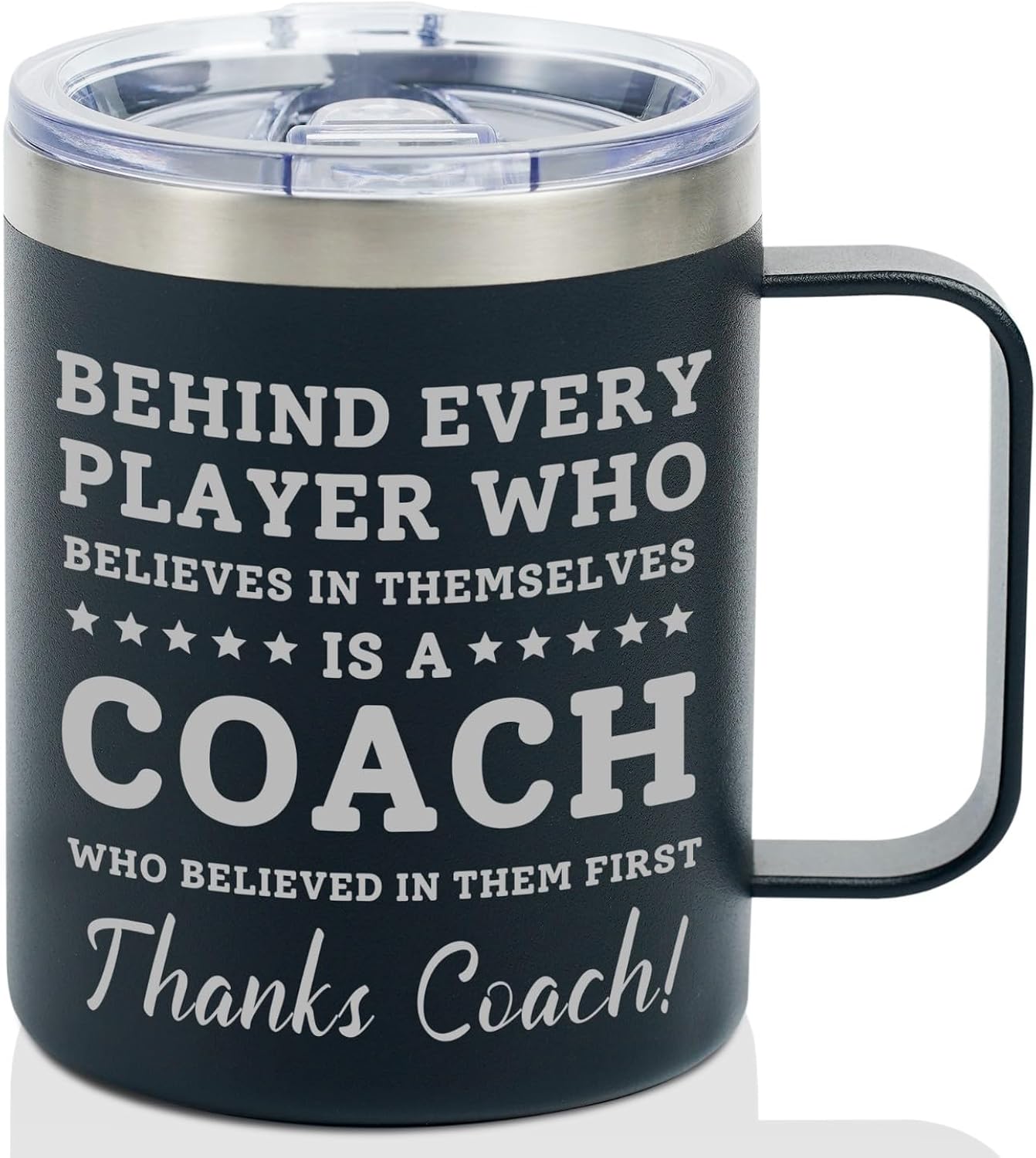 Onebttl Coach Gifts, Funny Gift Idea for Appreciation, Christmas, Birthday, 12oz Stainless Steel Insulated Travel Coffee Mug - Thanks Coach