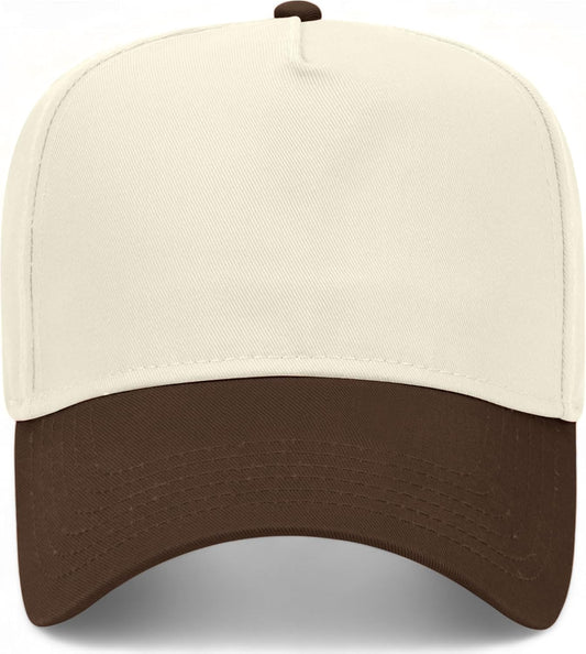 Blank Camo Trucker Hat with Two Tone Tan Camouflage Brim | Premium Wholesale Custom Baseball Hats Blanks for Men & Women