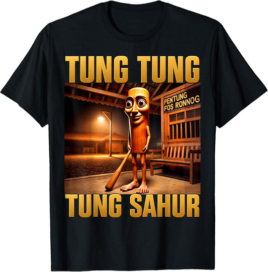 Tung Tung Tung Sahur Brainrot Meme T-Shirt