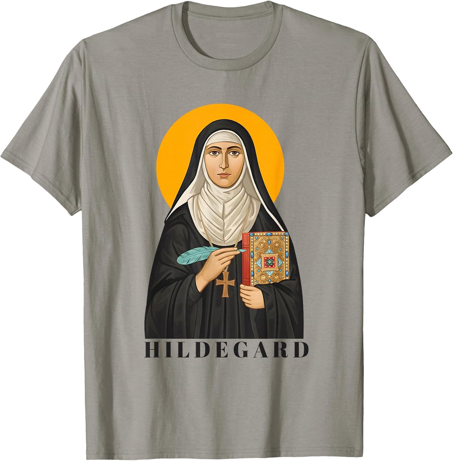 St. Hildegard of Bingen Inspirational Quote Design T-Shirt