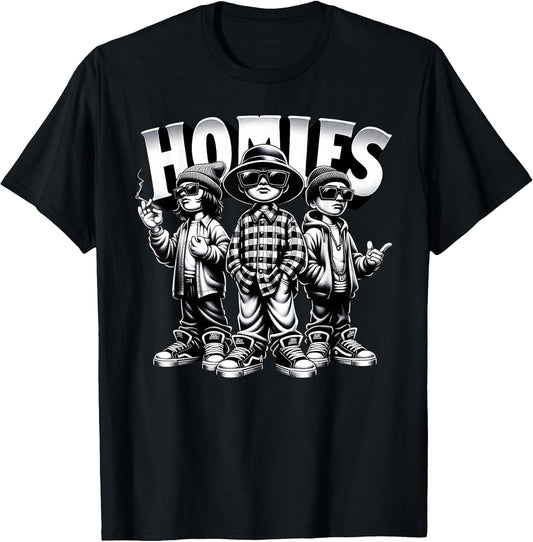 Cool Urban Cultura Chicano Latino Mexican Pride Homies T-Shirt