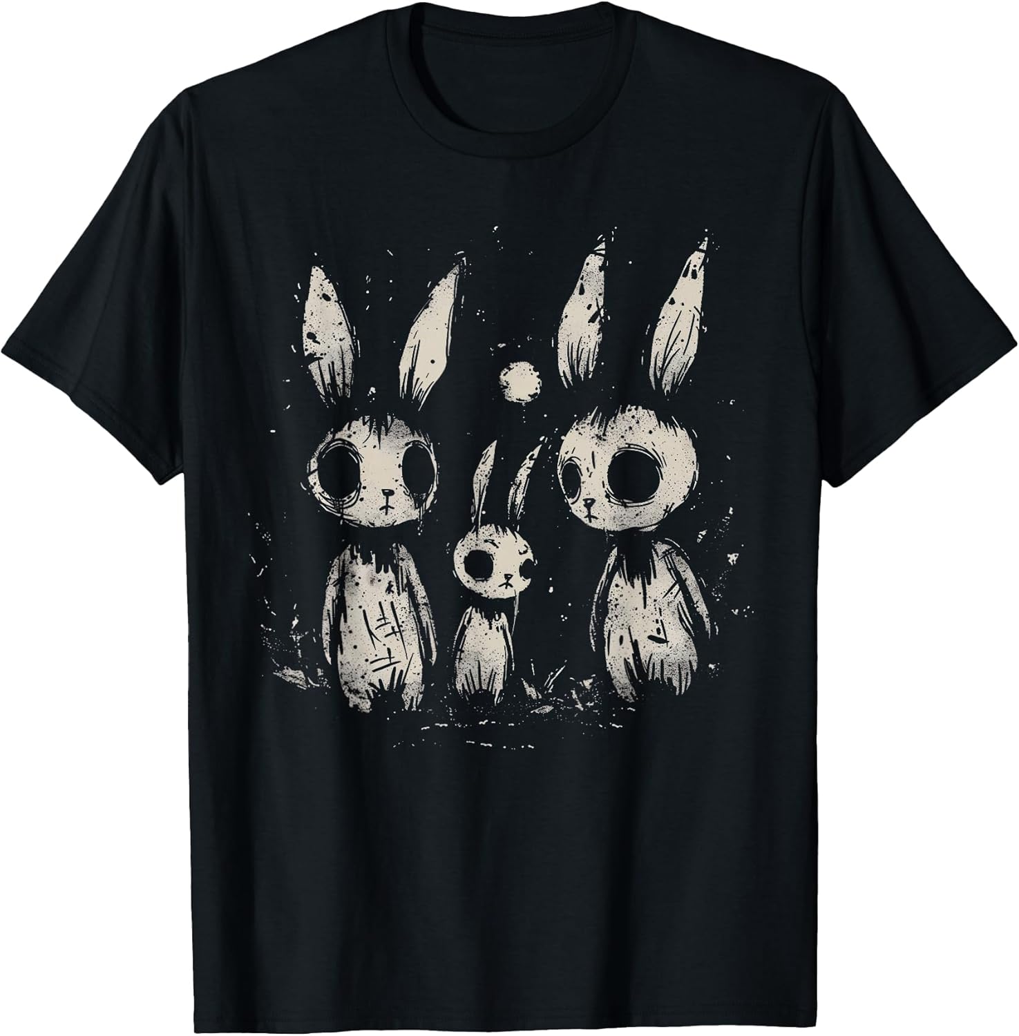 Creepy Cute Bunny Rabbits Horror Goth Grunge Alt Aesthetic T-Shirt