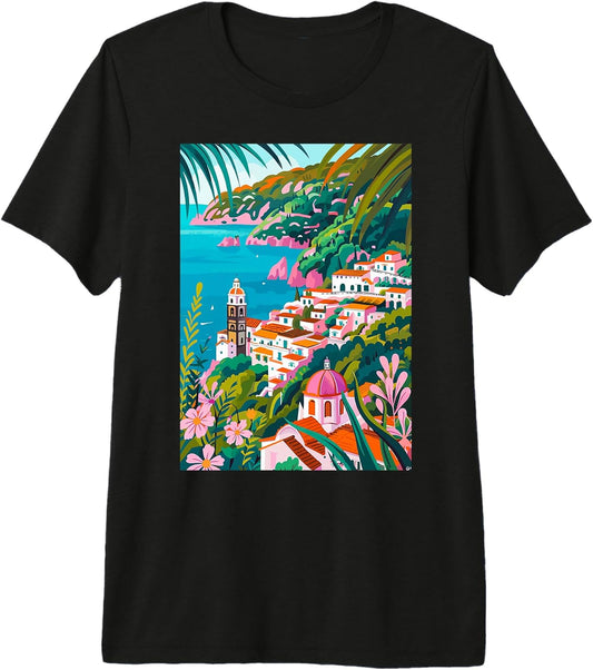 Italy Amalfi Coast Minimalist Premium Tri-blend T-Shirt