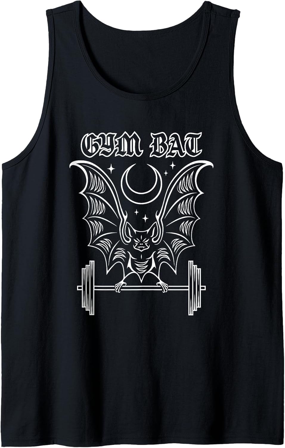 Gym Bat Gothlete Workout Vampire Bat and Moon Healthy Goth Tank Top