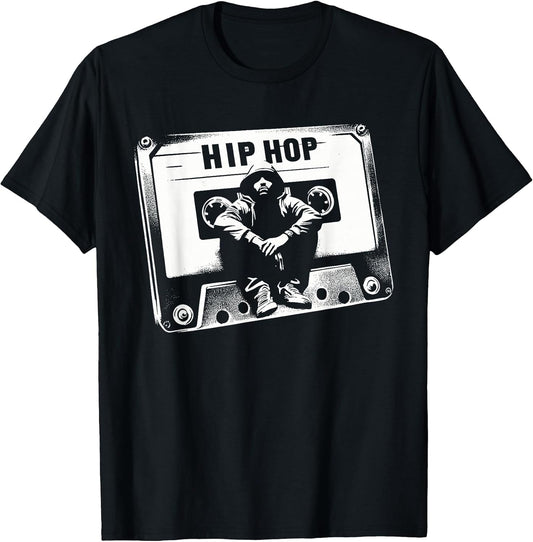 Vintage Cassette Tape Hip Hop Music 80s 90s Retro Graphic T-Shirt