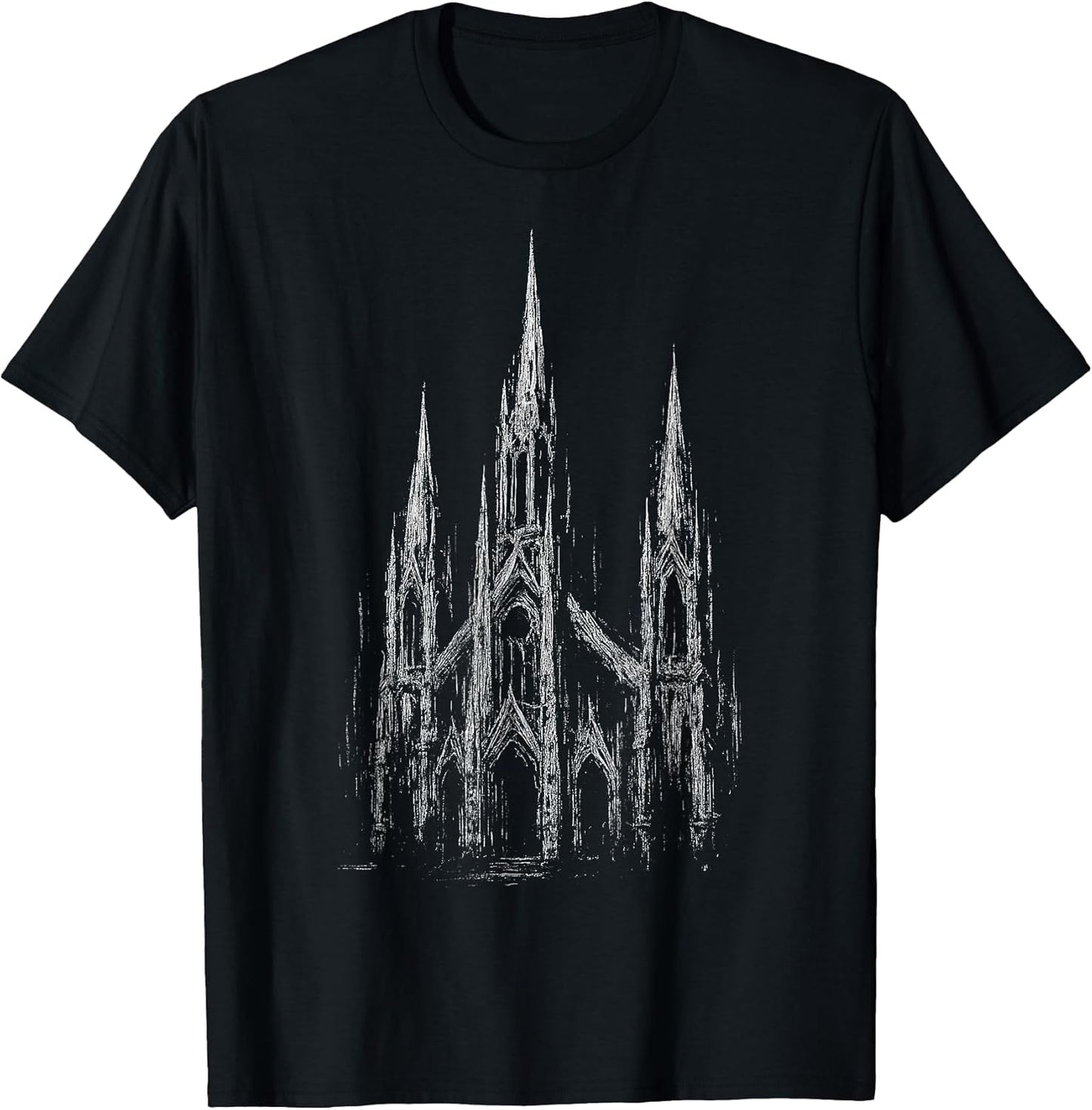 Gothic Church Cathedral Grunge Goth Dark Alt Aesthetic Art T-Shirt