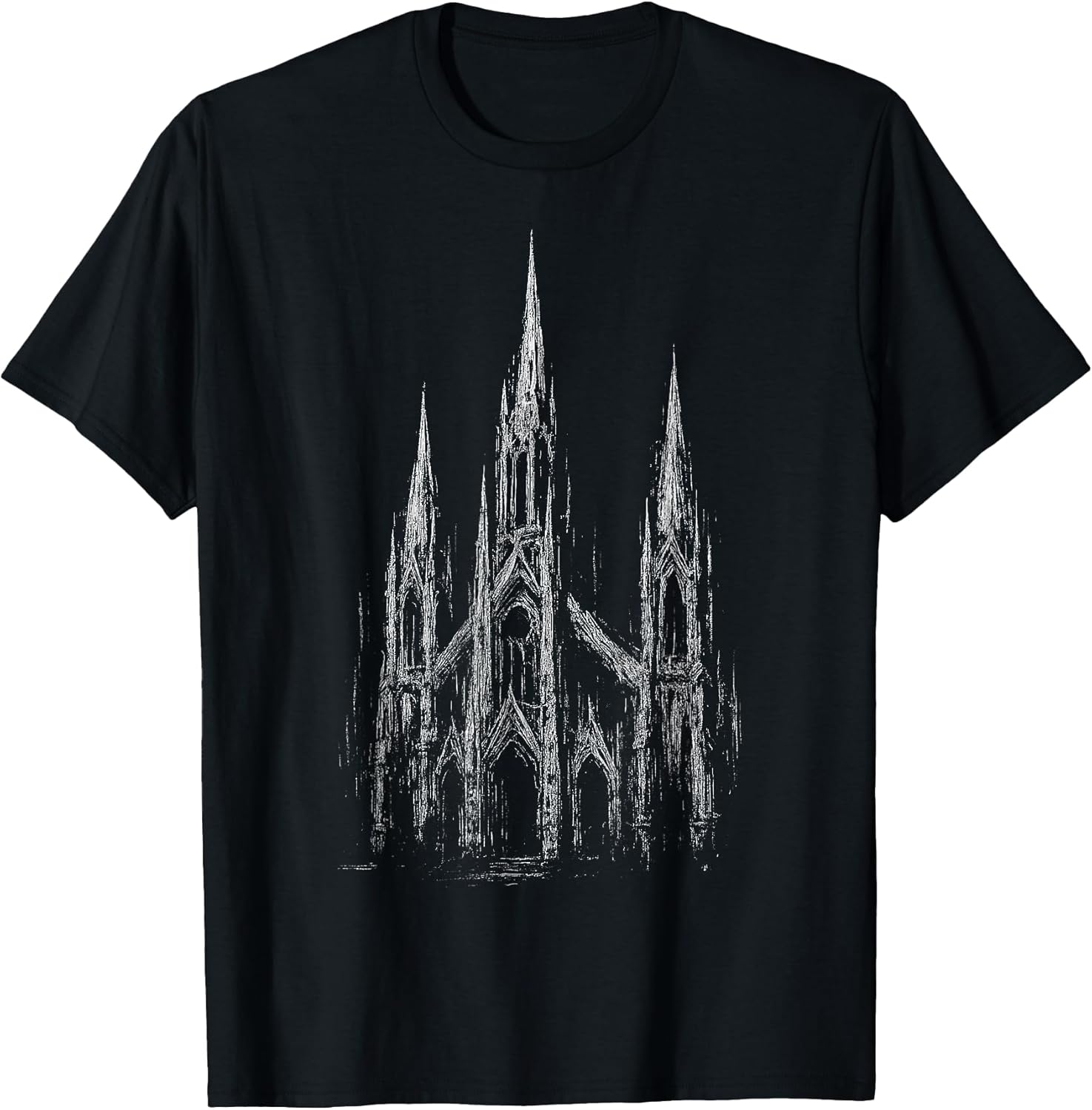 Gothic Church Cathedral Grunge Goth Dark Alt Aesthetic Art T-Shirt