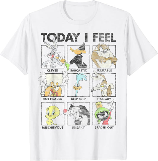 Today I Feel Distressed Character Box Ups T-Shirt