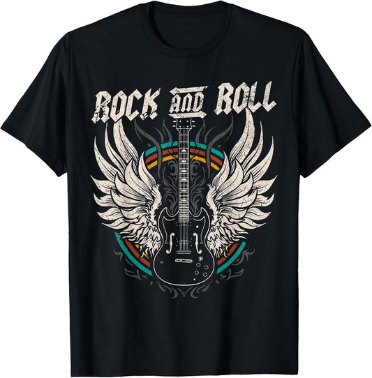 Rock and Roll Guitar Vintage Rock Music T-Shirt