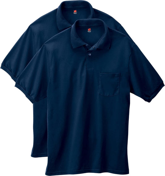 Men's Short Sleeve Jersey Pocket Polo (Pack of 2)