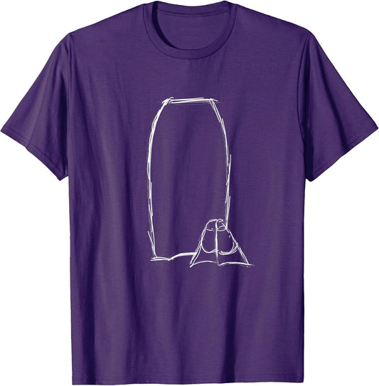 Sketchy Bodyboard and Flippers – Minimalist Boogie Board Art T-Shirt