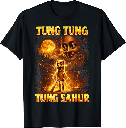 Italian Brainrot Meme Tung Tung Tung Sahur Gifts for Boy Kid T-Shirt