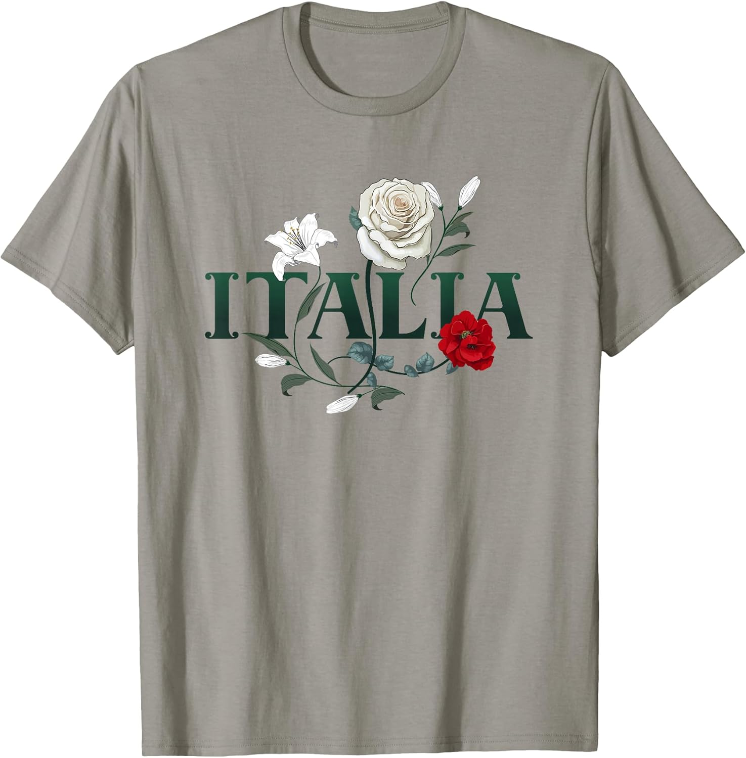 Flowers of Italy - Vintage Style Minimalist Boho T-Shirt