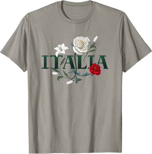 Flowers of Italy - Vintage Style Minimalist Boho T-Shirt