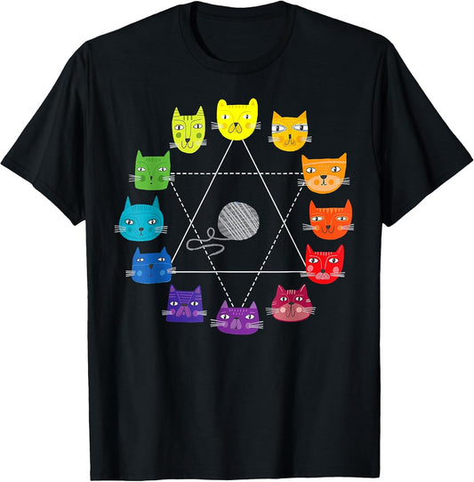 Cat Themed Artist Color Wheel Educational Art
