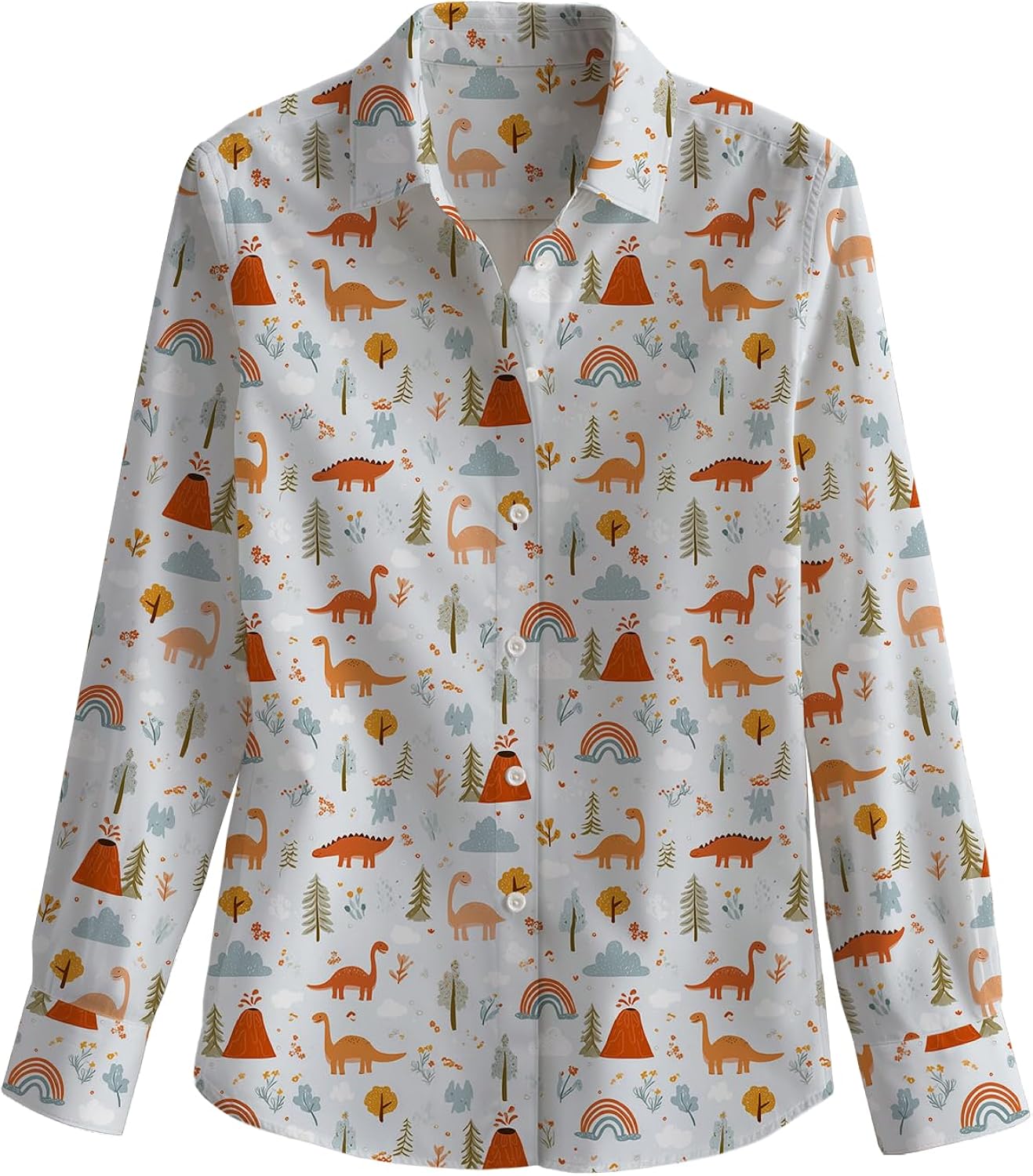 Dressy Business Casual Shirts for Women Button Up Loose Collared Elegant Blouse Floral Summer Tops