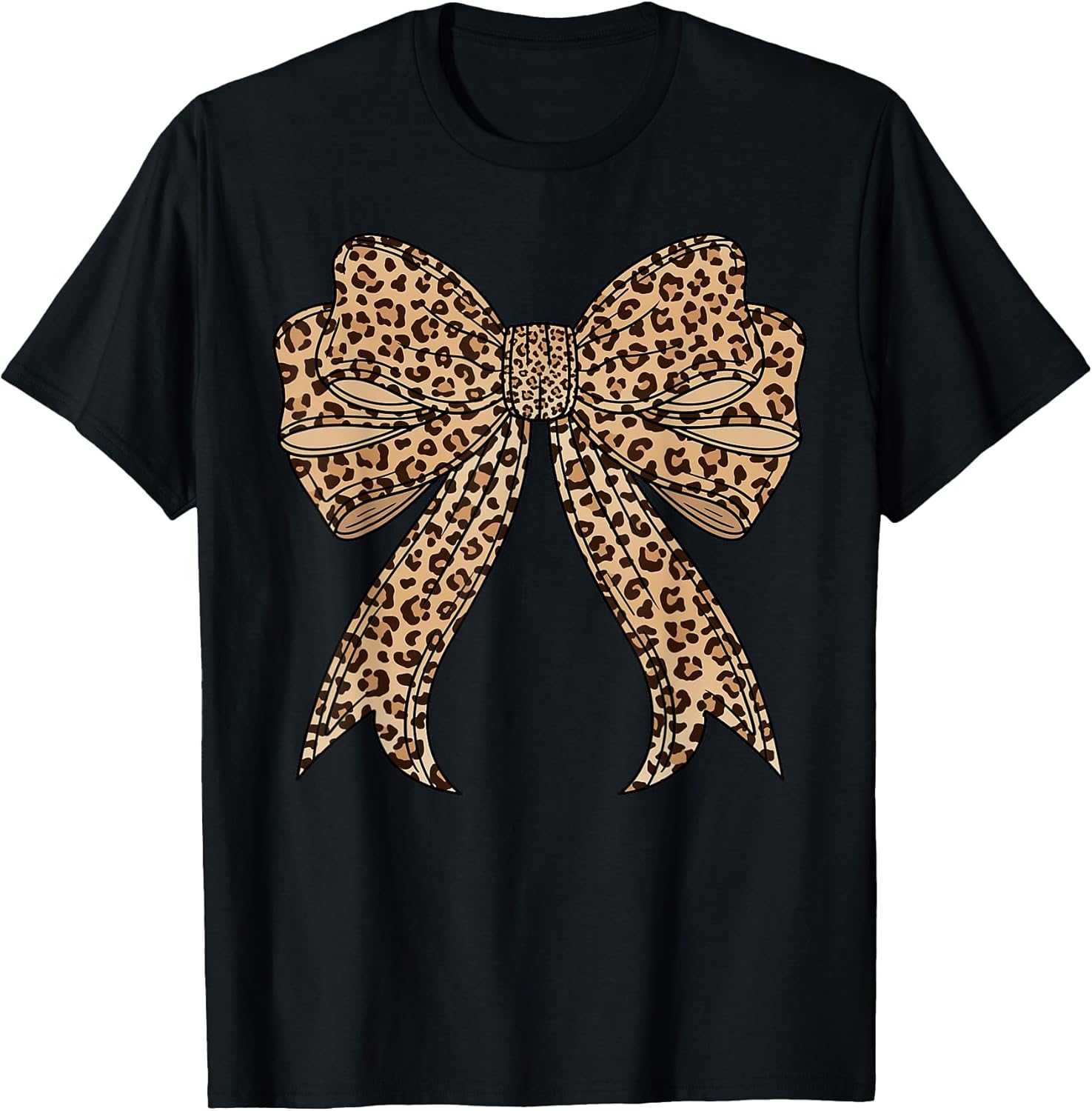 Coquette Bow Leopard for Women Girls Aesthetic Trendy Girly T-Shirt