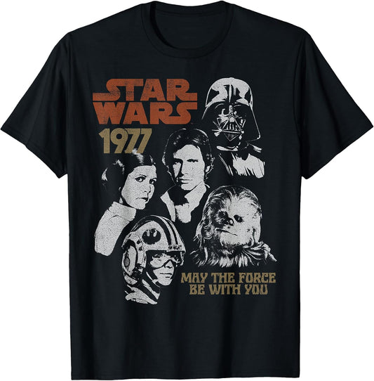 1977 Vintage Portrait Collage T-Shirt