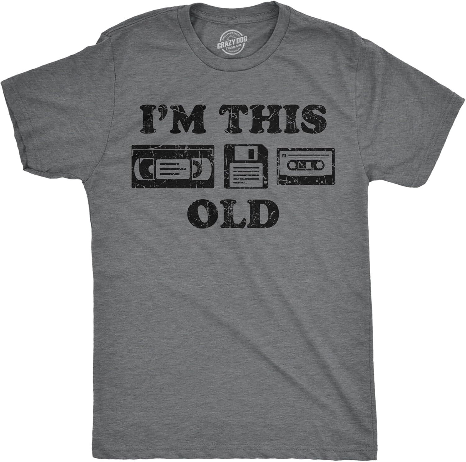Mens Funny T Shirts I'm This Old - Oldometer 40, 50, or 60 and More Sarcastic Birthday Graphic Novelty Tees for Men