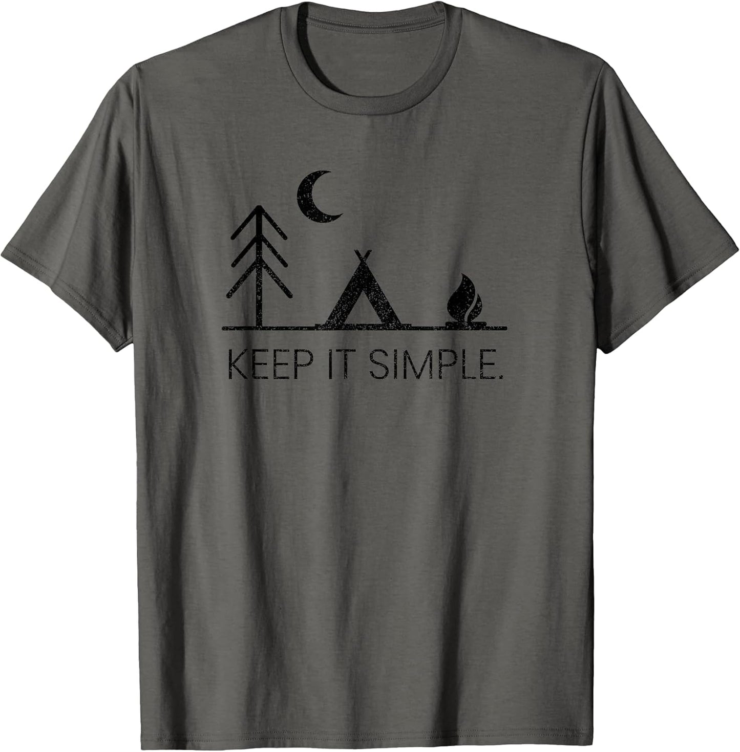 Camping T-Shirt - Minimalist Keep It Simple Outdoor Gift T-Shirt
