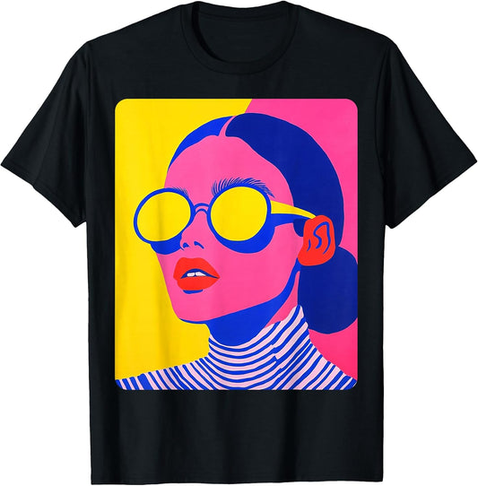 Pink Yellow Pop Art Colorful Women's T-Shirt