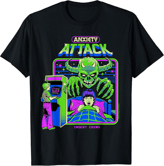 Anxiety Attack Sarcastic Retro Vintage Funny Adult Humor T-Shirt