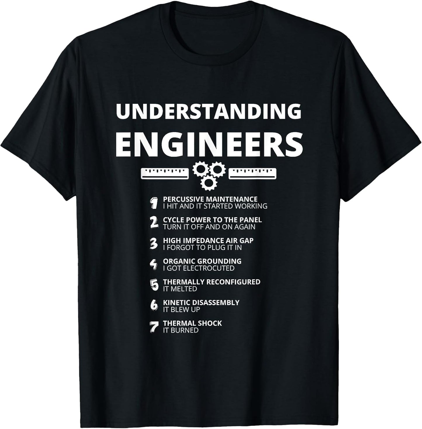 Understanding Engineers - Funny Sarcastic Engineering Gift T-Shirt Small