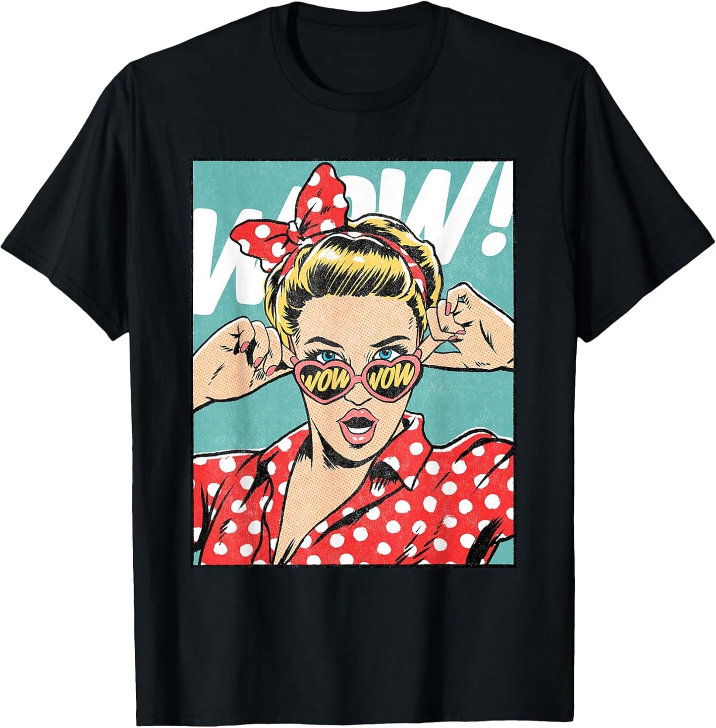 Wow Surprise Face Pop Art Comic Book Popular Culture Artist T-Shirt
