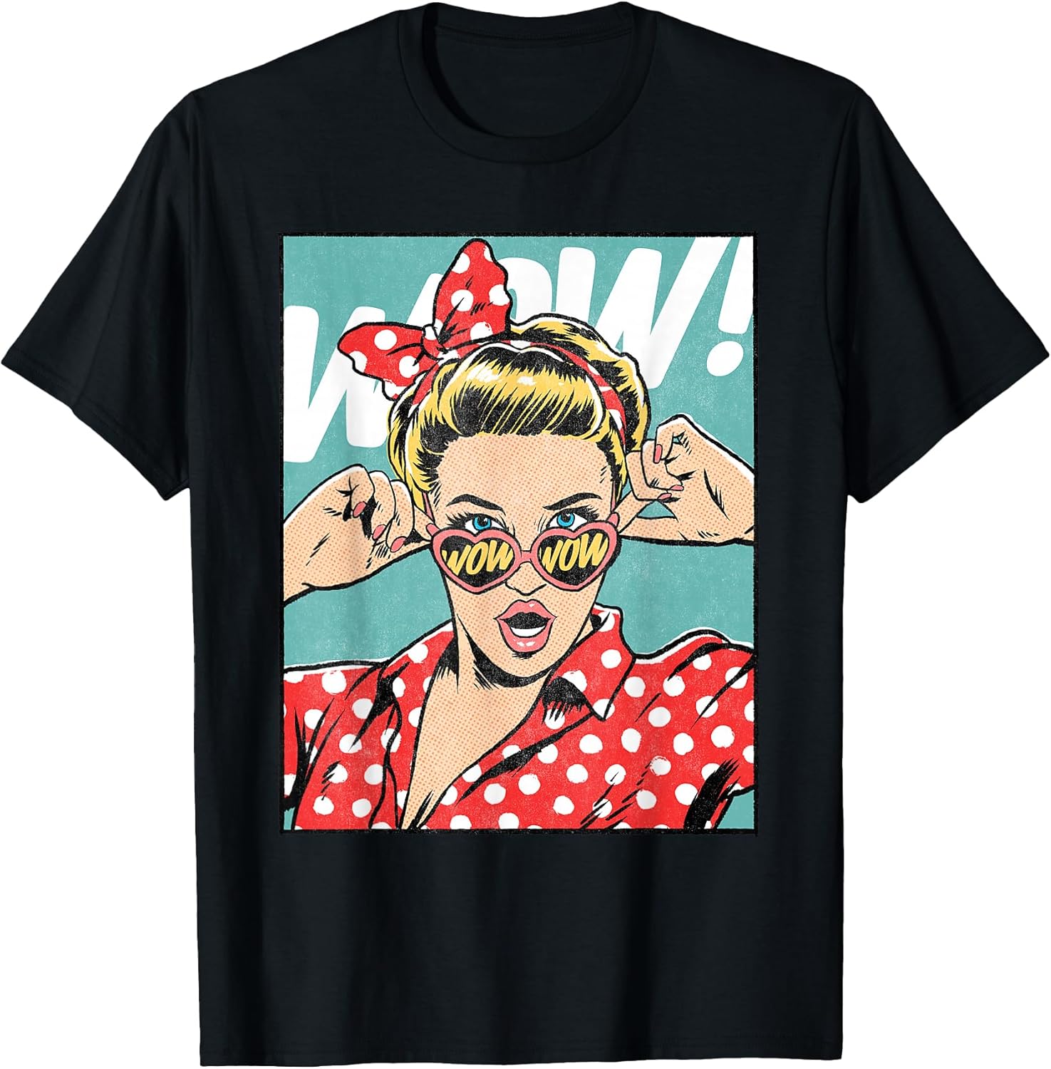 Wow Surprise Face Pop Art Comic Book Popular Culture Artist T-Shirt