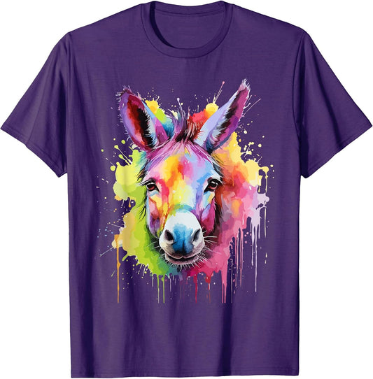 Pop Art Donkey Lovers Design Funny Donkey T-Shirt