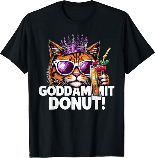 Donut Princess Cat Meme Tee – Kawaii Funny Cartoon Style T-Shirt