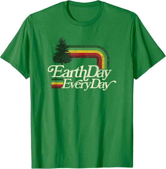 Cute Earth Day Everyday Retro Vintage T-Shirt Small