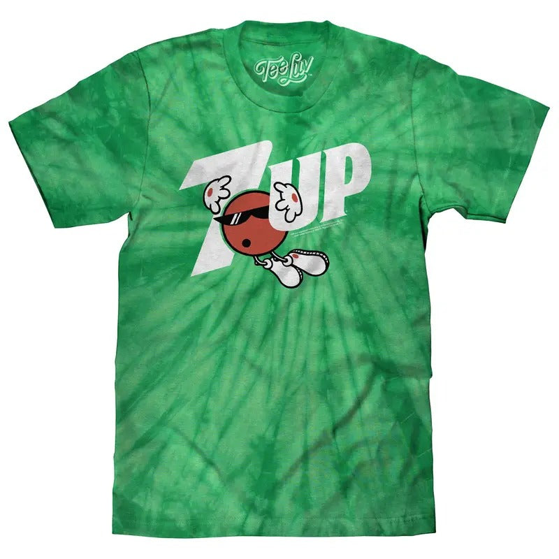 7UP Soda T-Shirt - Kelly Green Tie Dye Hoodie, Sweatshirt | InkThreadWorks.com
