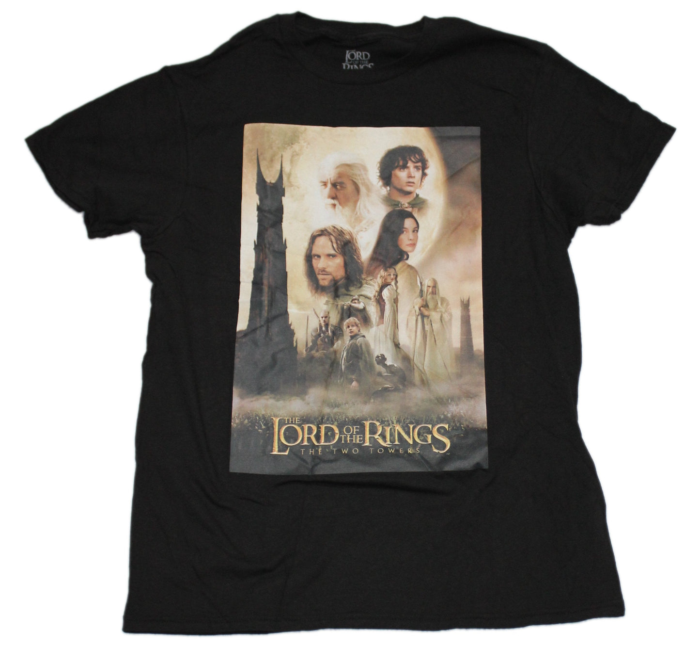 Lord of the Rings Mens T-Shirt - Two Towers Movie Poster