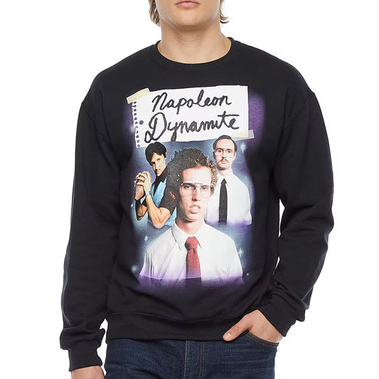 Napoleon Dynamite Mens Crewneck Sweatshirt - Photo Trio Image