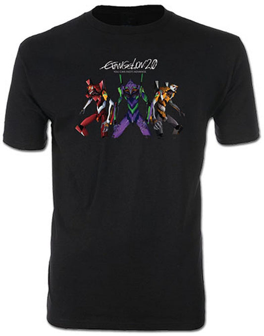 Great Eastern Entertainment Evangelion New Movie-Eva00, Eva01, Eva02, Mens Screen Print T-Shirt