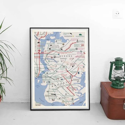 GOODFELLAS Movie Quote MAP Art Print Poster Mafia 90s Gangster Mob Crime 70s / 80s New York Mobster Dad Brooklyn