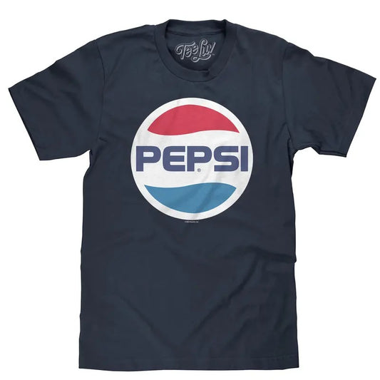 80s Pepsi Logo T-Shirt - Navy Blue Hoodie, Sweatshirt | InkThreadWorks.com