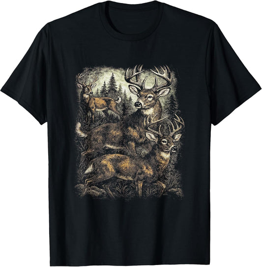 Vintage Deer Graphic Retro 90s Wildlife Aesthetic