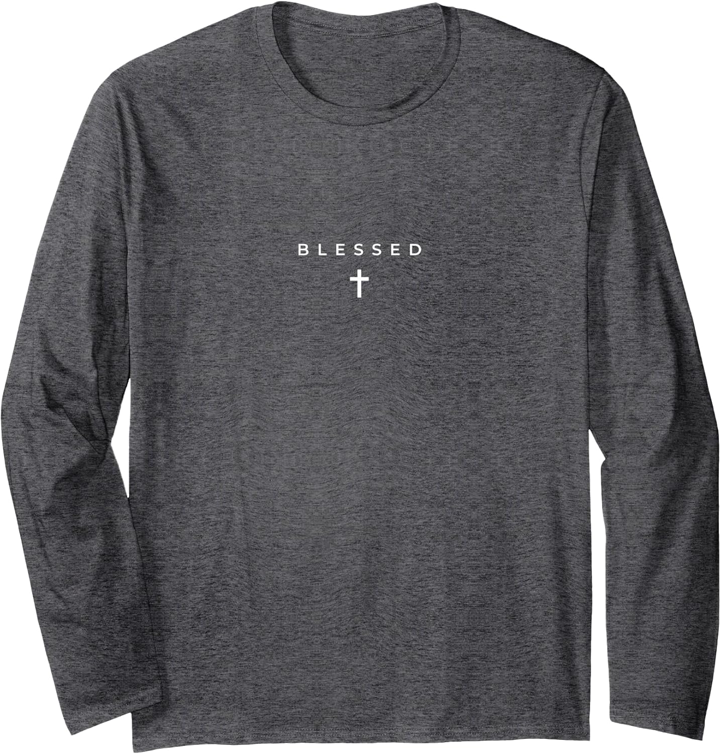 Blessed Cross Subtle Christian Minimalist Religious Faith Long Sleeve T-Shirt