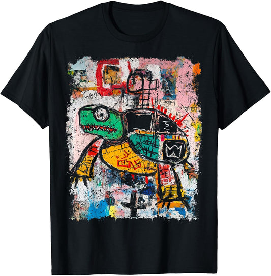 Pop Art Style Turtle Graffiti T-Shirt