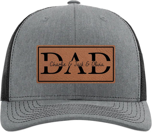 Dad Gifts from Kids, Son, Daughter, Wife - Fathers Day Hats Customized for Him - Custom Dad Hat - Personalized Hats for Men - Custom Hat with Kids Names - Baseball Cap